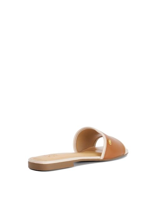 Dune Natural Laras Flat Sandals