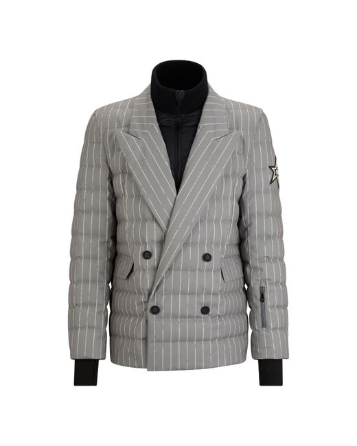 Boss Gray Weather-Resistant Ski Jacket for men