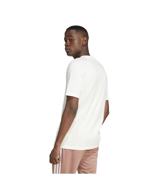Adidas White Graphic Logo T-Shirt for men