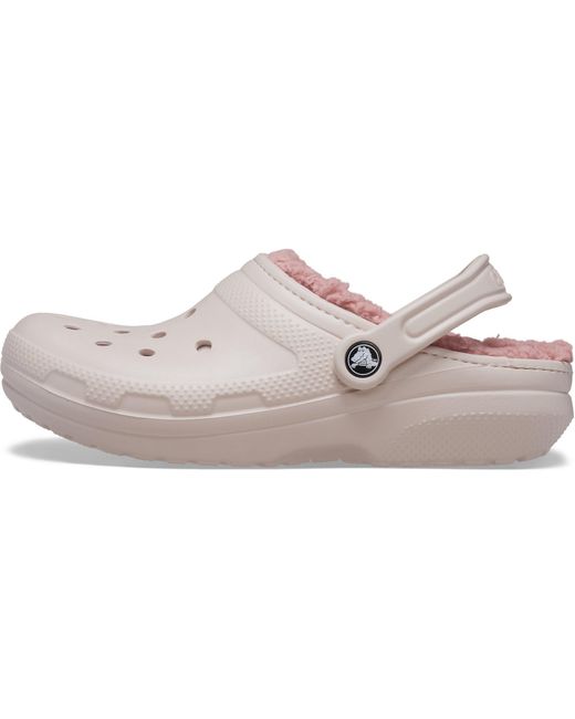 CROCSTM White Classic Lined Mule Slippers