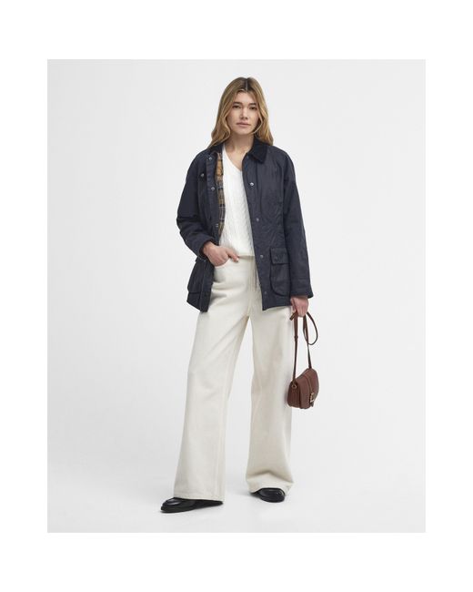 Barbour Blue Beadnell Wax Jacket