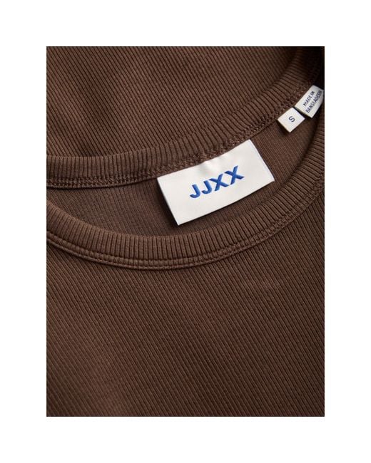 JJXX Brown Freya Rib Long Sleeve T-Shirt