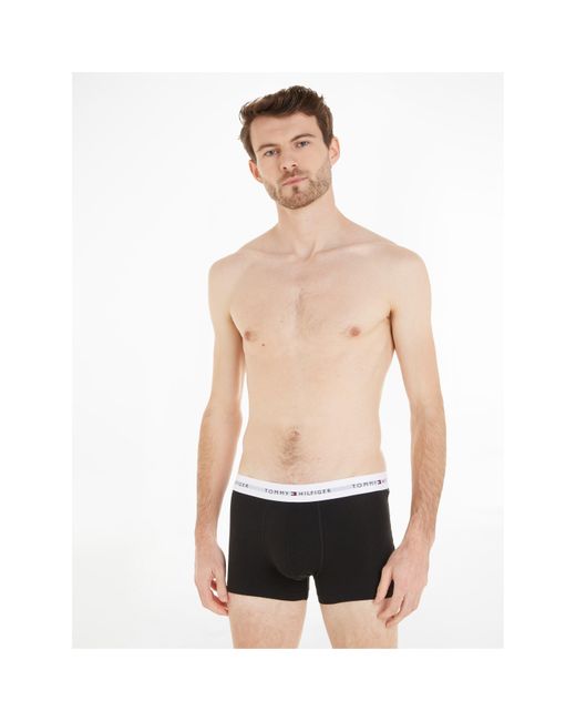 Tommy Hilfiger Black 3 Pack Signature Boxer Shorts for men