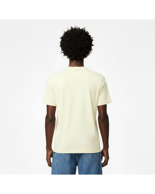 Boss Yellow T-Shirt With Logo Design Stretch Cotton for men