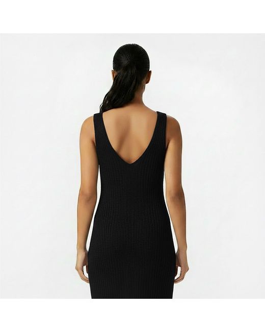 Jack Wills Black Stitchy V-Neck Mini Knitted Jumper Dress