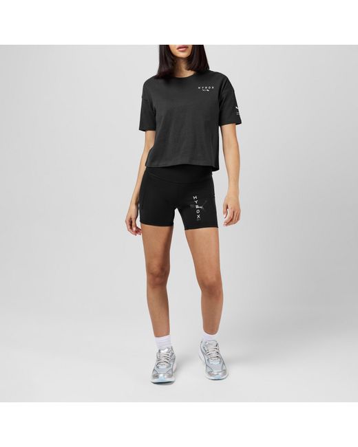 PUMA Black X Hyrox World Cropped T-Shirt Adults
