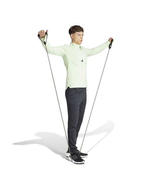 Adidas Green Quarter-Zip Track Top for men