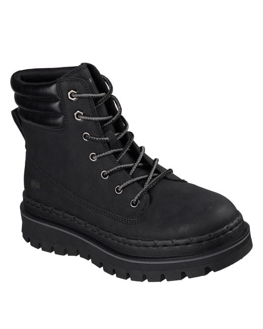 Skechers Black Jammers Flat Ankle Boots