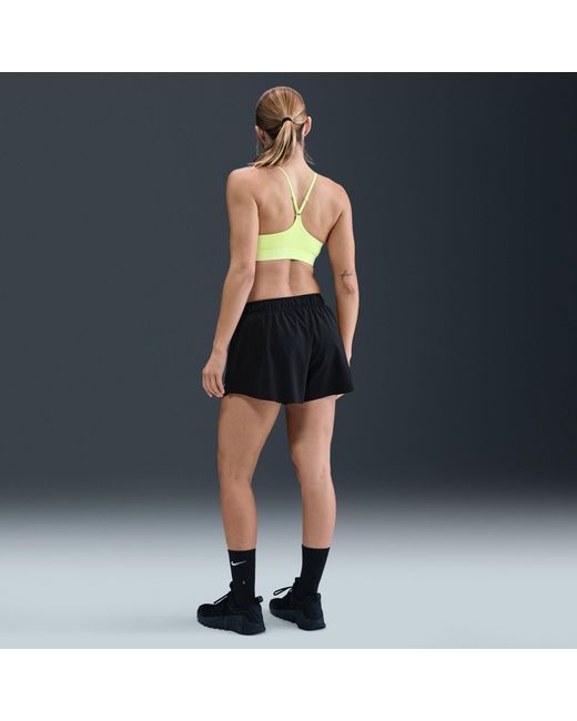 Nike Yellow Indy Light Support Padded Sports Bra