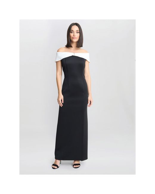 Gina Bacconi Blue Sadie Off The Shoulder Maxi Dress