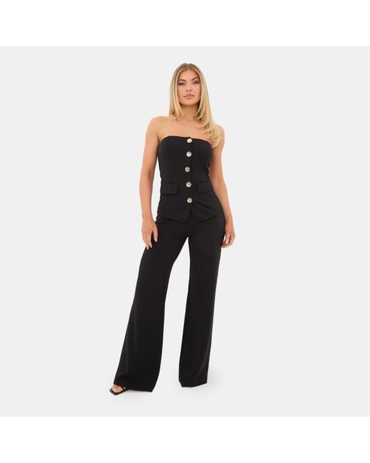 I Saw It First Black Wide Leg Trousers