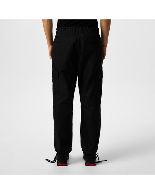 HUGO Black Ripstop Cargo Trousers for men