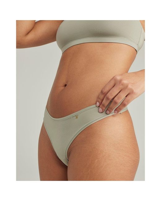 Nudea Gray The Dipped Thong Second Skin Stretch