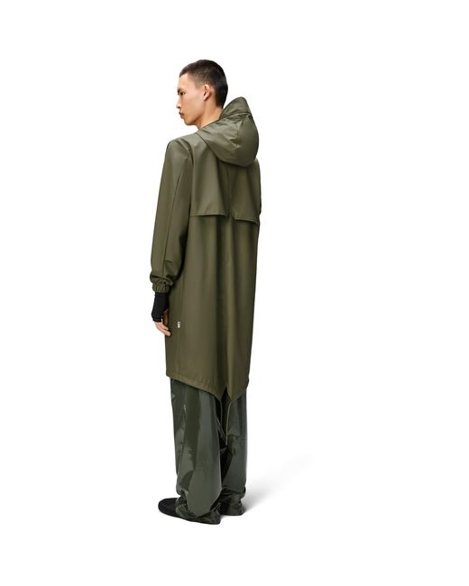 Rains Green Fishtail Waterproof Parka