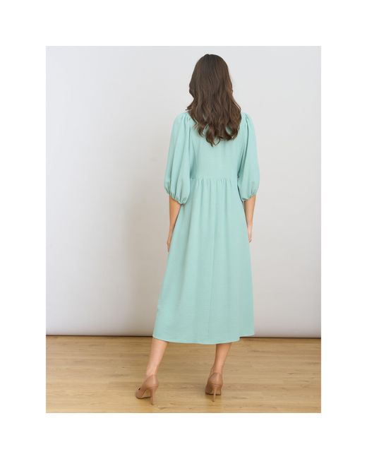 Gina Bacconi Blue Dafne Midi Dress