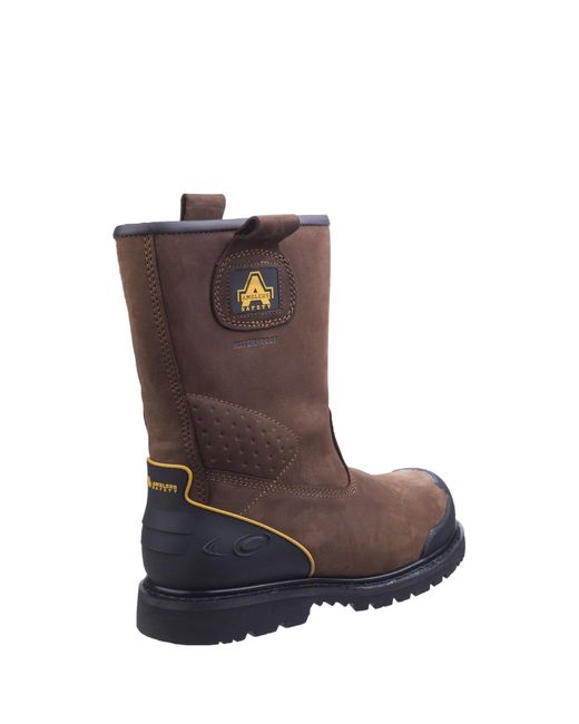 Amblers Safety Brown Fs223 Goodyear Welted Waterproof Pull On Industria for men