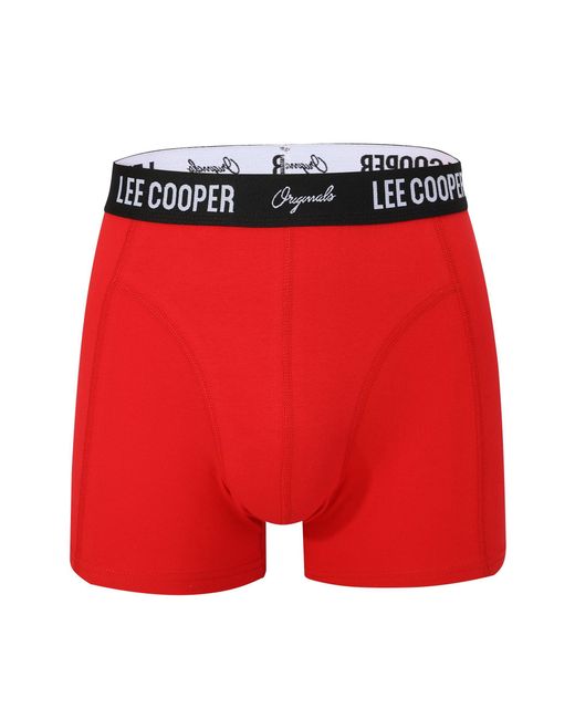 Lee Cooper Red Essential Boxer Trunk 10-Pack for men