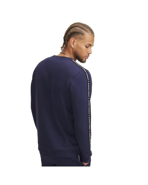 Under Armour Blue Icon Fleece Taping Sweatshirt for men