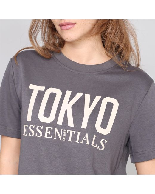 Blank Essentials Gray Tokyo Cotton Short Sleeve Oversized Fit T-Shirt