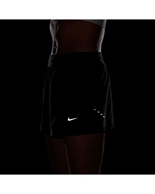 Nike Black Dri-Fit Swift Mid-Rise 3 2-In-1 Shorts