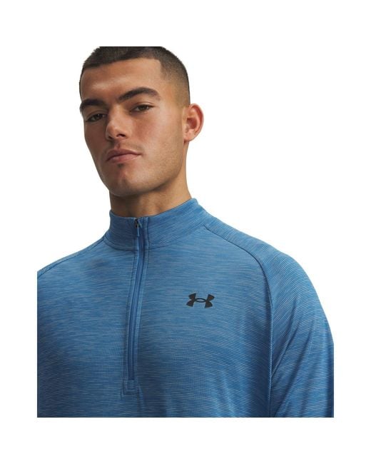Under Armour Blue Tech ½ Zip Long Sleeve for men