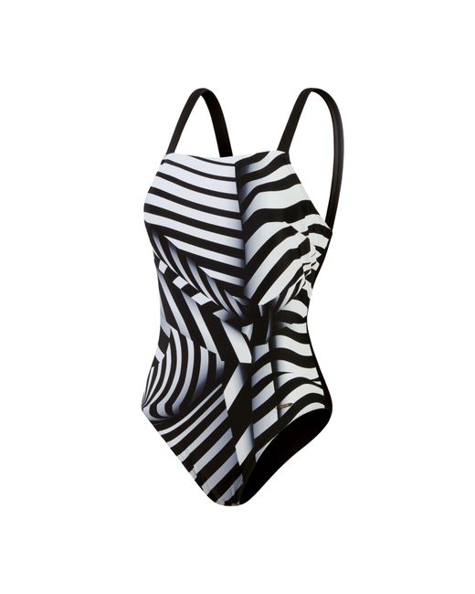 Speedo Black Square Neck Swimsuit