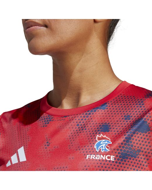 Adidas Red Short Sleeve Performance Gym Top