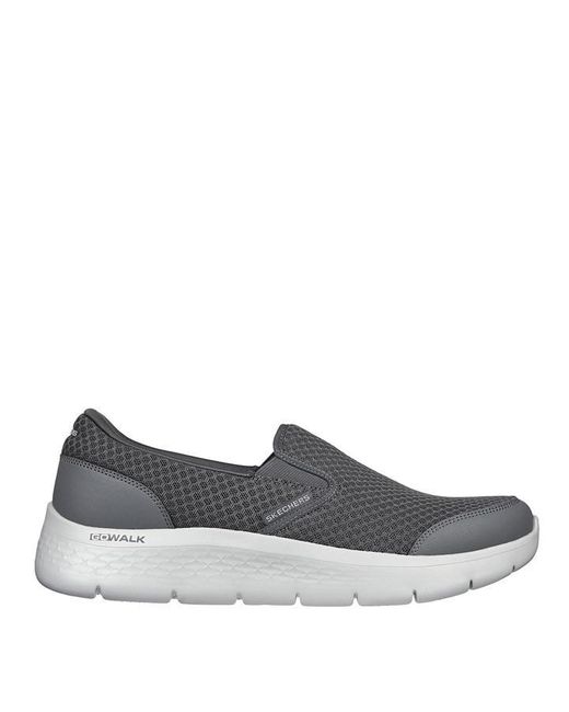 Skechers Gray Flex Twin Gore Mesh Slip On With Ov Trainers for men