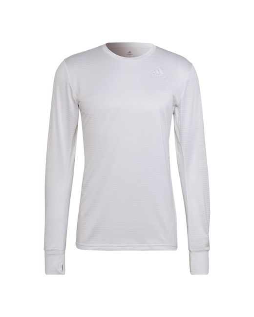 Adidas Blue Long Sleeve Performance Gym Top for men