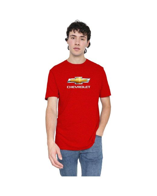 Other Red Chevrolet Chevy Bowtie Stacked T-Shirt for men