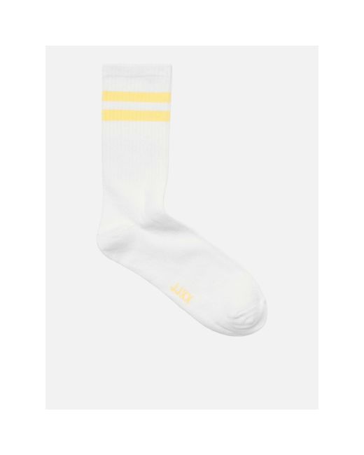 JJXX White Tennis 3 Pack Crew Socks