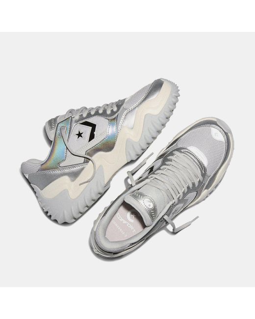 Converse Gray Wave Motion Platform Trainers