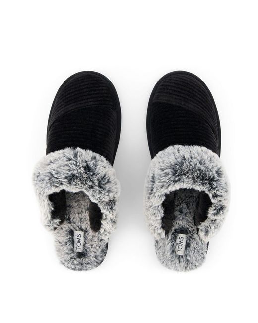 TOMS Black Valerie Slippers