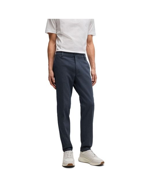 Boss Blue P Kane Straight Leg Trousers for men