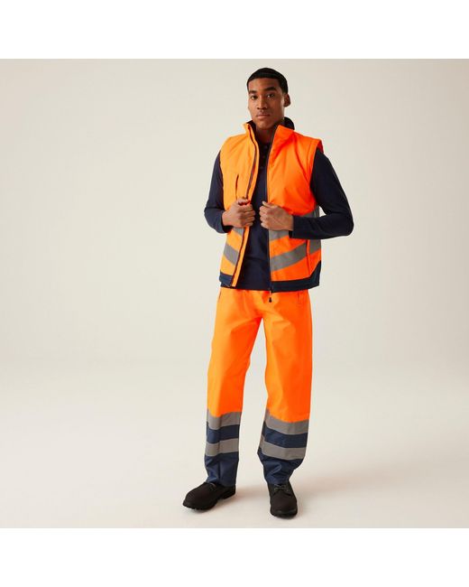 Regatta Orange Hi-Vis Pro Insulated Reflective Bodywarmer for men