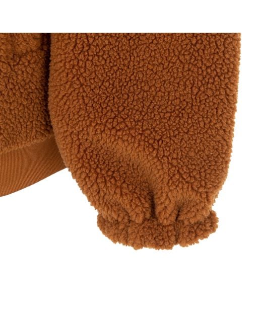 Firetrap Brown Reversible Sherpa Fleece Hooded Full Zip Long Sleeve Teddy Coat