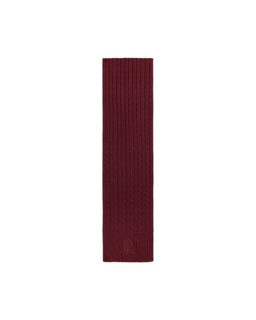 Ralph Lauren Purple Lrl Cable Scarf Ld64
