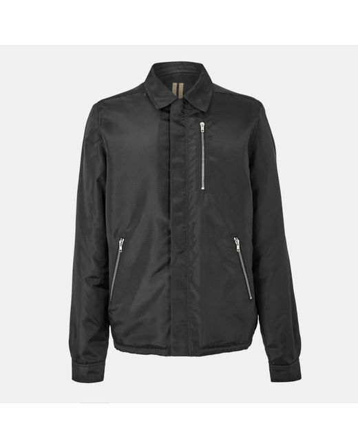 Rick Owens Black Structural Overshirt for men