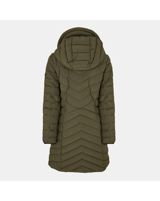 DKNY Green Double-Zip Quilted Medium Puffer Jacket