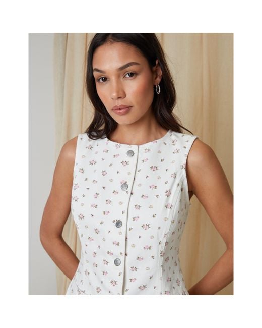 Threadbare White Sleeveless Shirt