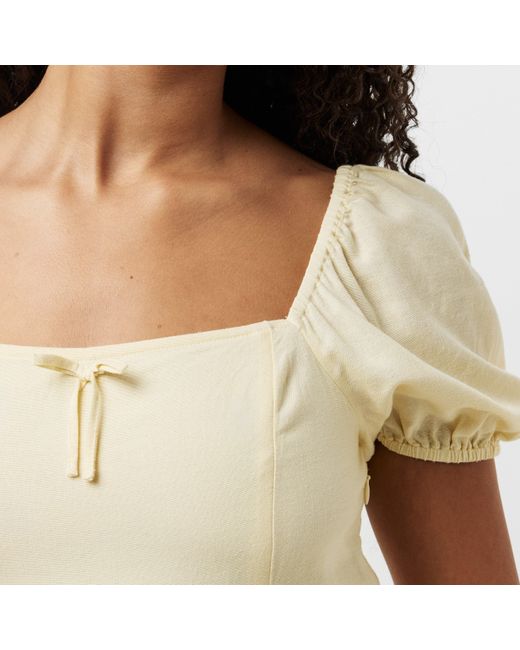 Jack Wills Natural Ruched Mini Dress