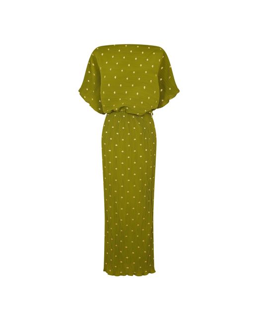 Never Fully Dressed Green Tilly Plisse Maxi Dress
