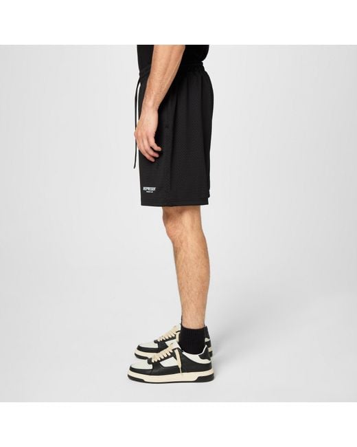 Represent Black Owners Club Mesh Breathable Woven Tracksuit Shorts for men