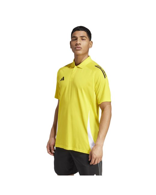 Adidas Yellow Tiro 24 Competition Polo Shirt Short Sleeve for men