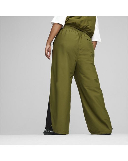 PUMA Green Dare To Open Hem Poly Jogger