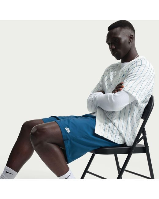 Nike Blue Club Flow Woven Tracksuit Shorts for men