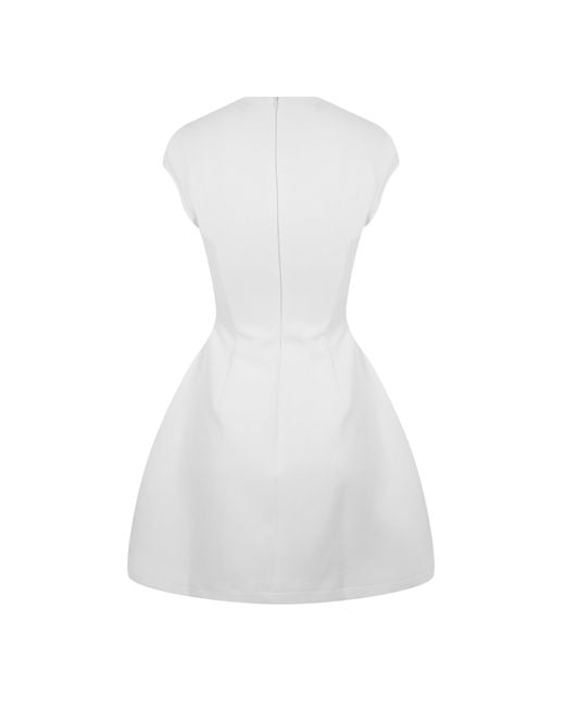 Odd Muse White Cap Sleeve Mini Dress