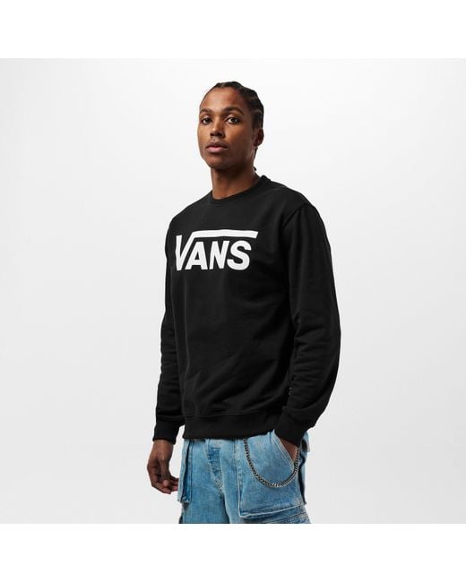 Vans Black Classic Cotton Crew-Neck Relaxed Fit Sweatshirt for men