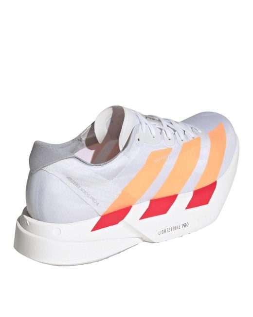 Adidas Gray Adizero Adios Pro 4 Running Shoe