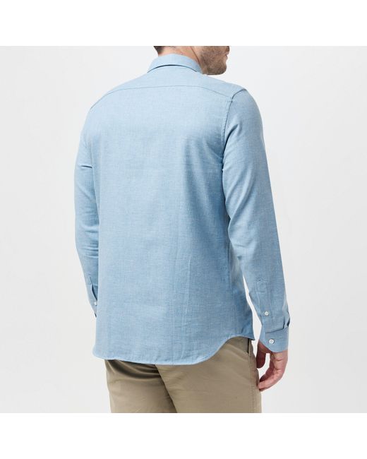 Lacoste Blue Long Sleeve Plain Shirt for men